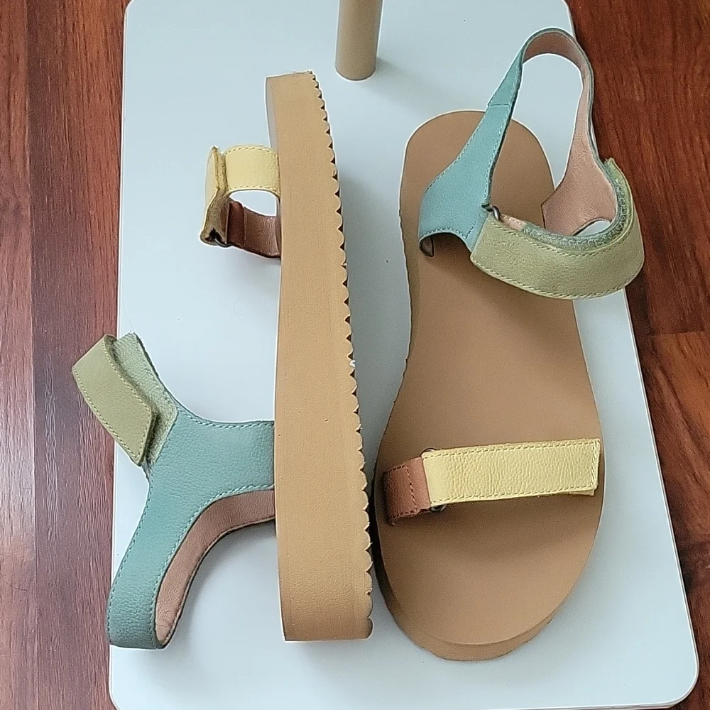 Madewell The Maggie Leather Platform Sandal Size 9